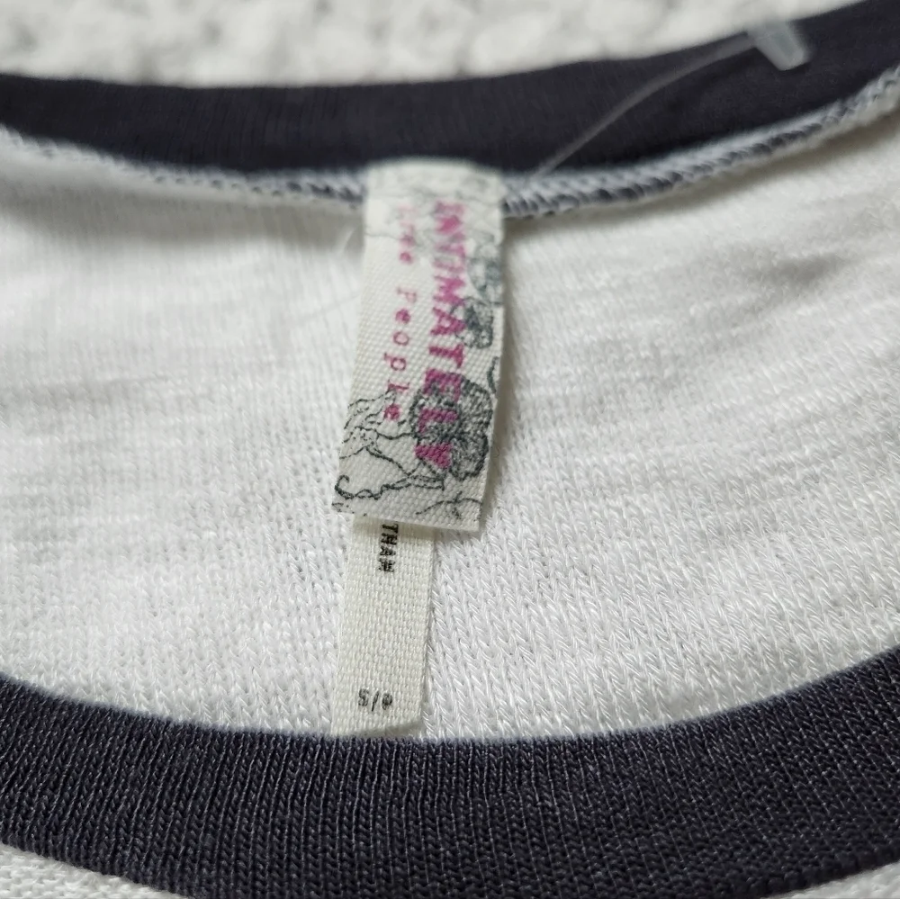 New with Tags Free People Intimately Weekend Layering Top in Snow Combo sz S - Picture 4 of 7